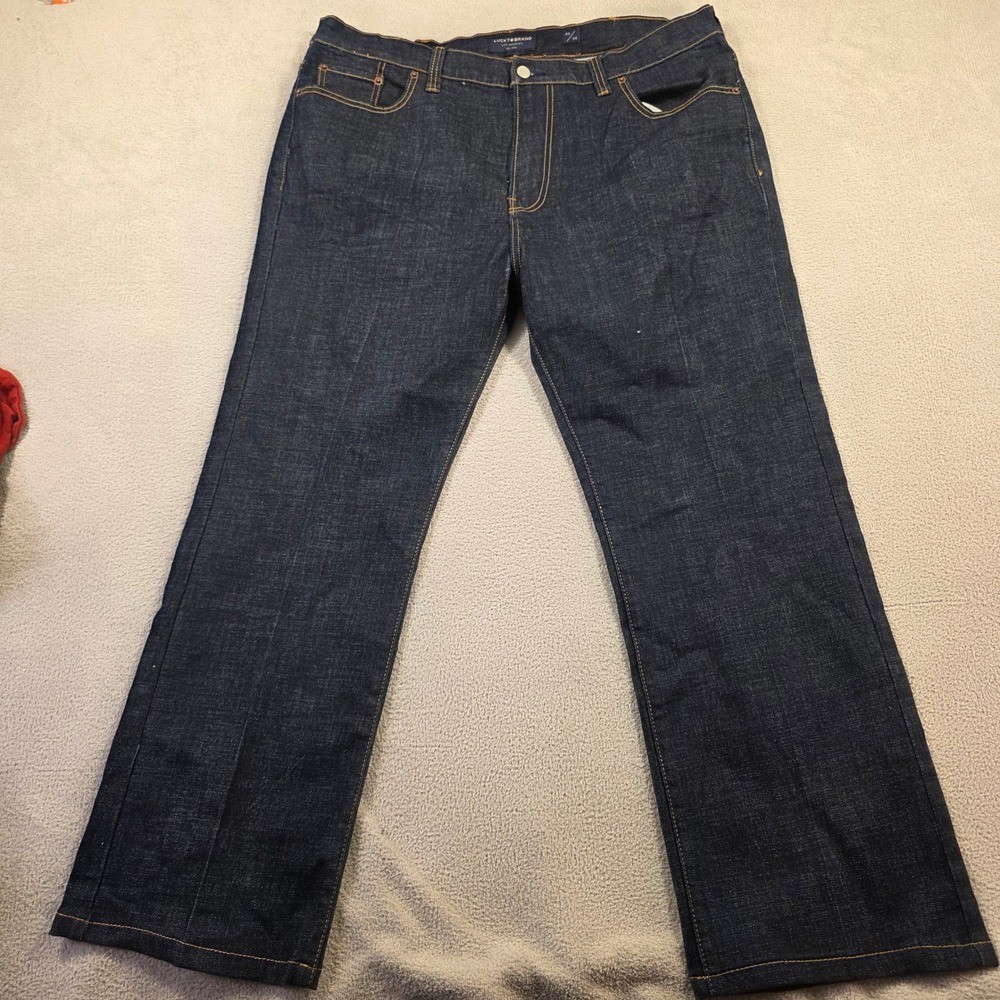 Lucky Brand Jeans Men 40x34 (Fits 40x28) Dark Wash 181 Relaxed Straight Workwear - Picture 7 of 12